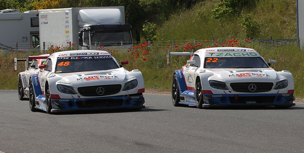 Mikkel Mac og Frederik Nymark gentog stilen fra Padborg Open og kørte en 1-2 sejr hjem til teamet.
(Foto: Motorsporten.dk)